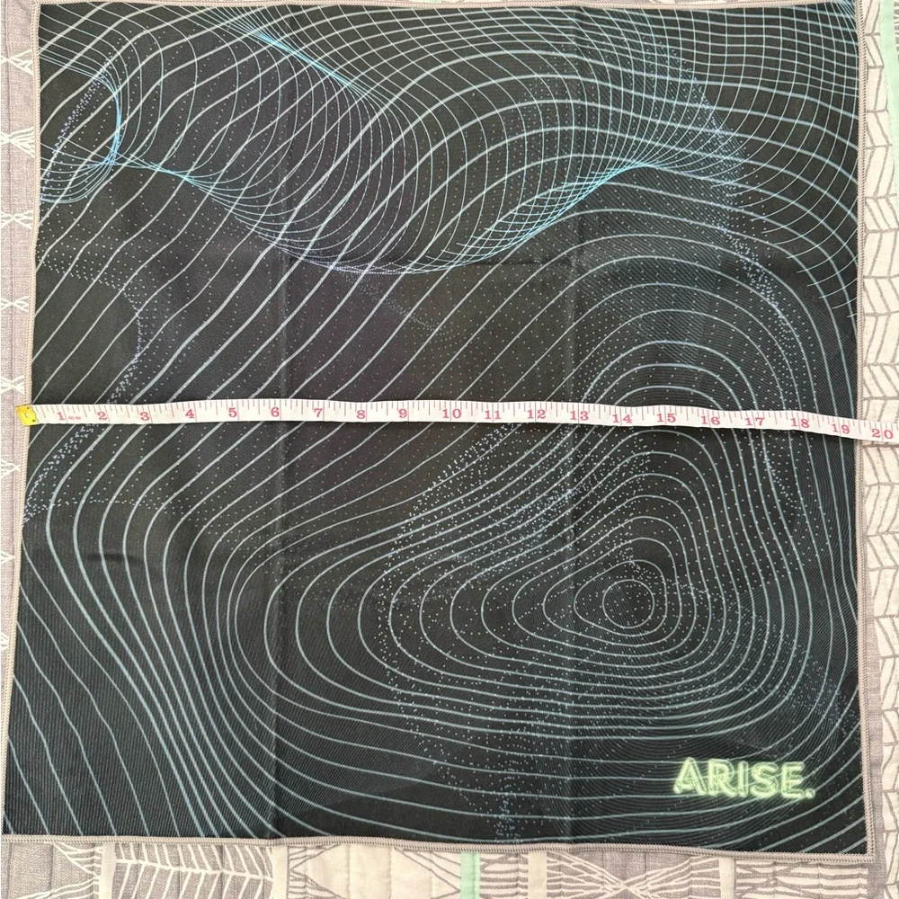 ARISE Microfiber Gaming Mouse Pad with Teal Topographic Lines